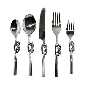 High Quality American Style Stainless Steel <b>Cutlery</b> Elegant <b>Black</b> Handled 5-Piece <b>Set</b> Gold Plated Eco-Friendly for Parties - Product Image 5