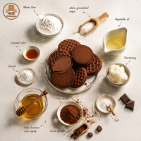 Support OEM, emballage personnalisé, 85g, paquets de biscuits croustillants et sucrés, vente en gros, biscuits sandwichs aromatisés au chocolat