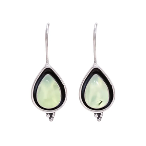 คุณภาพสูง925เงินสเตอร์ลิงต่างหูห้อย prehnite สไตล์น่ารักคลาสสิกใหม่สำหรับงานเลี้ยงเครื่องประดับของขวัญสำหรับเธอ - Product Image 1