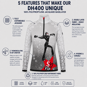 Haut à manches longues en tricot imprimé VIP pour femme, avec motif flocon de neige et col montant, pour les activités hivernales en extérieur - Product Image 4