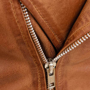 Best Selling Custom Men's Winter Zip-Up Leather Jacket High Street Style with Fashionable Private Label Custom Packing - Product Image 5