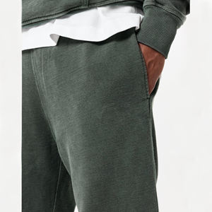 Pantalones Deportivos Rectos para Hombre, Elásticos, Casuales, Holgados, de Felpa Francesa, 100% Algodón, Secado Rápido, Transpirables, con Cierre de Cordón - Product Image 4