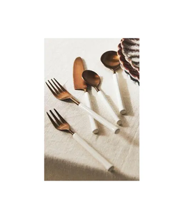 Ensemble de service en acier inoxydable à poignées multiples en résine design brillant accessoires pour la maison produits au prix de gros - Product Image 5