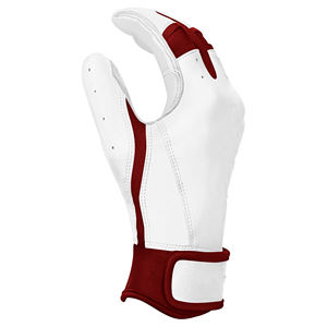 Factory Supply Leather Baseball Batting Gloves Short Cuff OEM Pro Quality Soft Training Wear Waterproof Breathable Durable - Product Image 2