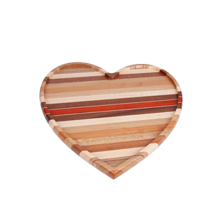 Planche à découper en bois Cadeau de pendaison de crémaillère Fromage Charcuterie Planche de service en forme de coeur avec petite taille - Product Image 3