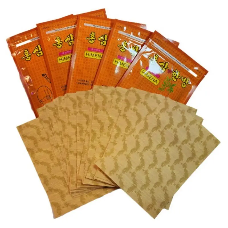 New Trends Red Ginseng Patch Relaxing Plaster Sleep Patch Herbal Body Pad Red Ginseng Pad Sports Pad Made in Korea Wholesale