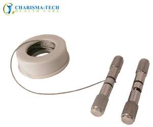 Juego de Instrumentos Veterinarios de Acero Inoxidable con Guía de Sierra de Alambre para Desparar Ganado y Bovinos, Herramienta Quirúrgica Manual - Product Image 1