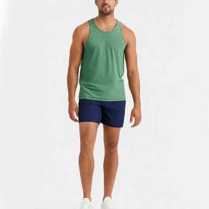 OEM personalizable hombres camiseta sin mangas de alta calidad 100% algodón más tamaño al por mayor ropa deportiva con poliéster y Spandex - Product Image 3