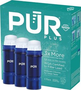 Filtre à eau PUR Plus de remplacement pour pichets et distributeurs, quantité pour 6 mois, lot de 3, bleu (PPF951K3) - Product Image 1