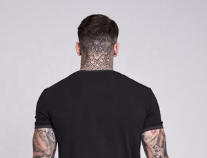 95% coton 5% spandex personnalisé logo privé vêtements d'entraînement vêtements de gym vêtements de fitness plaine blanc hommes t-shirt - Product Image 5