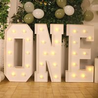Lettres lumineuses de 120 cm/4 pieds avec ampoules remplaçables, utilisation commerciale durable, enseigne lumineuse