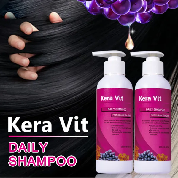 Cura dei capelli professionale all'ingrosso Kera Vit cheratina brasiliana uso quotidiano Shampoo lisciante nutriente