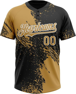 100% poliéster personalizado Softball Jersey moda patrón sólido logotipo personalizado transpirable béisbol Softball desgaste - Product Image 2