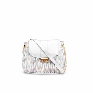 Sac à bandoulière formel argenté pour femme P55601 - Product Image 3