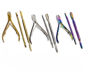 Meilleur poussoir à ongles à cuticules professionnel à double extrémité en acier inoxydable en forme de cuillère personnalisable Dorlon Brand 5.5 "Size - Product Image 2