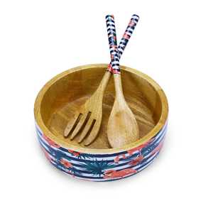 Tazón Artesanal de Madera Ecológico con Estampado Moderno de Esmalte, Apto para Lavavajillas, Ideal para Regalos de Eid Diwali y Cenas - Product Image 2