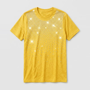 T-shirts élégants en strass pour hommes, matière légère et respirante, design moderne et brillant, adaptés à un usage quotidien - Product Image 1