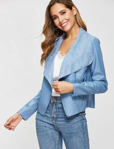Chaqueta de Cuero para Mujer de la Mejor Calidad, Chaqueta de Motociclista de Cuero con Cremalleras, Chaquetas de Cuero PU de Manga Larga para Mujer - Product Image 5