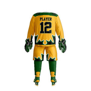 Dernier produit Uniforme de hockey sur glace confortable col en V rayé grande taille imprimé par sublimation pour hommes - Product Image 6