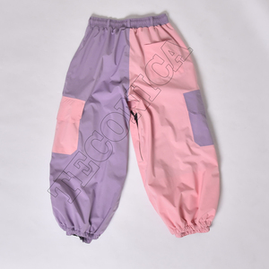 Pantalones de Esquí Rosa y Morado de Moda, Impermeables, Tipo Cargo, con Ventilación, Trabillas para Cinturón y Ajuste Ajustable - Product Image 1