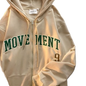 Custom Oversized Hoodie Full <b>Zip</b> Hoodie Puff Print Embroidered Hoodies Graphic Long Sleeve Heavy Weight Oversized - Product Image 1