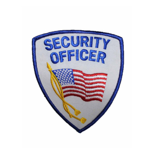 Broderie réfléchissante crochet et boucle badges de sécurité pour les vêtements d'agent de sécurité - Product Image 1