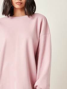 Sudaderas de invierno versátiles europeas americanas para mujer, camisetas gruesas de manga larga, cuello redondo, Frente lavado con ácido, 2025 - Product Image 4