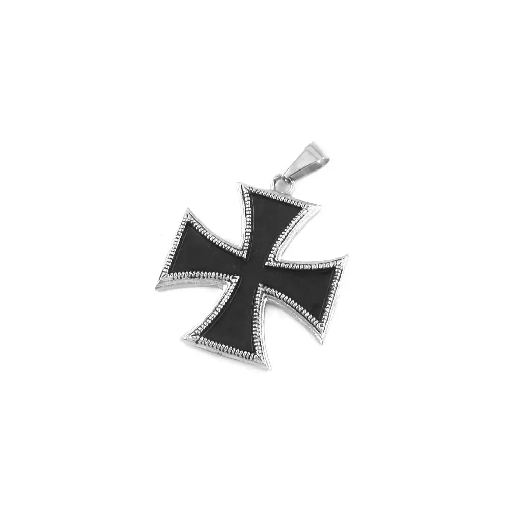 Collana massonica in acciaio inossidabile nero per ordine personalizzato della collana di Malta commenda