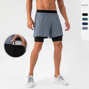 Novedades Moda Hombre Casual Verano Color sólido Algodón al aire libre Pantalones cortos rectos para correr Servicio OEM Pantalones cortos para hombre - Product Image 4