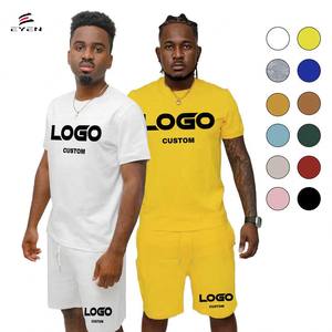 Logotipo imprimible Pantalones cortos de verano para hombre Conjunto de manga corta Camiseta Deportes al aire libre Conjunto de hombre - Product Image 6