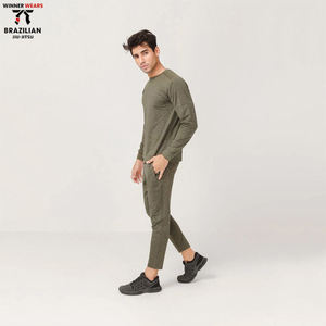 ชุดออกกำลังกายผู้ชาย,ชุดออกกำลังกายผ้าฟลีซน้ำหนักเบาดีไซน์ใหม่พิมพ์โลโก้ตามสั่ง - Product Image 6