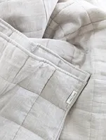 Couette réversible en lin européen 100% faite à la main, couverture matelassée, certification Oeko-Tex