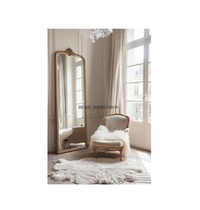 Espejo de Pie Moderno para Dormitorio, Marco de Metal Extra Grande, Decoración Ecológica para el Hogar - Product Image 1