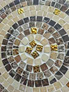 โต๊ะข้างโมเสกพราว: ศิลปะสีรุ้ง-โต๊ะกาแฟสีฟ้า-โต๊ะข้าง-ตกแต่งห้องนั่งเล่น-ของขวัญ - Product Image 3