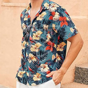Camiseta Hawaiana de Verano Hecha a Medida, 100% Algodón, con Logotipo Personalizado, Marca Privada, en Venta - Product Image 4