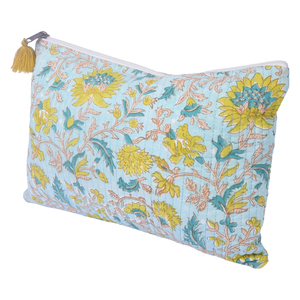 Tendance 100% coton tournesol broderie taie d'oreiller traditionnel marron avant et arrière solide pour une utilisation décorative à la maison - Product Image 3