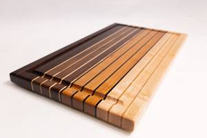 Planche à découper rectangulaire en bois créative avec poignée noire, ustensile de cuisine écologique et durable, en promotion - Product Image 5