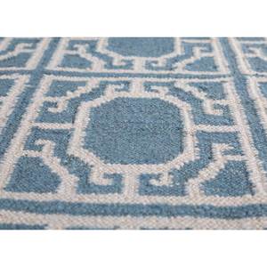Alhambra Ivory - Alfombras de lana planas tejidas a mano con diseño geométrico de diamantes y rectángulos, alfombras de yute para el hogar, para la mesita de noche, ADWL-13209 - Product Image 3