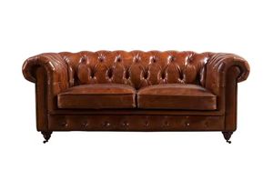 โซฟาหนังเชสเตอร์ฟิลด์สุดหรูทันสมัย หุ้มด้วยหนังแท้คุณภาพสูง เฟอร์นิเจอร์ห้องนั่งเล่นดีไซน์เนอร์สำหรับขายส่ง - Product Image 2