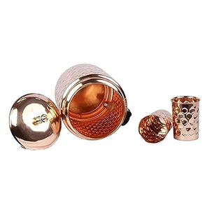 Distributeur de cuivre d'eau de vente chaude 100% cuivre pour la maison et la ferme Ustensiles de cuisine à texture unique à vendre Distributeur d'eau en métal - Product Image 3