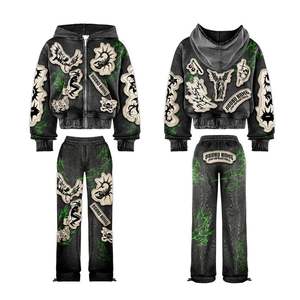 Survêtement à impression complète Top Design Special 2026 Offer Heavygsm Fabric High Belt Survêtement Tout personnaliser à votre demande - Product Image 2