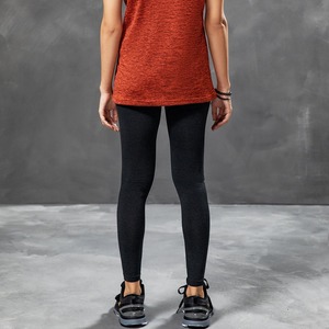 Mallas de gimnasio negras con cintura elástica para mujer, estilo calcetín de cintura alta, perfecto para entrenamientos intensos con logotipo de sublimación - Product Image 2