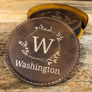 Posavasos de cuero PU recién llegados, juego de 6, precio al por mayor, alfombrillas impermeables antideslizantes para bebidas, elegantes y duraderas para el hogar y la Oficina - Product Image 6