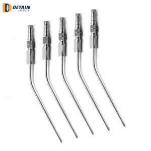 Ensemble de 5 tubes d'aspiration Yankauer en acier inoxydable à source d'alimentation manuelle Kit de ciseaux chirurgicaux pour la chirurgie - Product Image 4