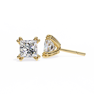 Boucles d'oreilles uniques en or 18 carats avec diamant de laboratoire, boucles d'oreilles de qualité supérieure - Product Image 1