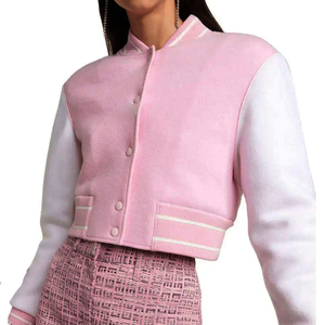 Vestes de survêtement pour femmes, vestes de survêtement personnalisées à manches en laine, vestes de survêtement pour femmes - Product Image 4