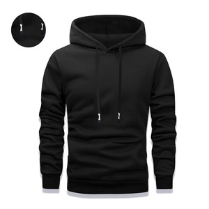 Automne hiver tricoté pull à capuche à manches longues chaud décontracté couleur unie sweats à capuche uni teint sweat à capuche - Product Image 1