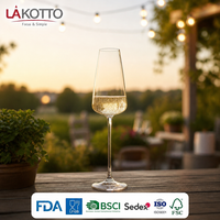 Verre à champagne LAKOTTO Commercial 230 ml en cristal sans plomb, coupe étroite, pour service de boissons de banquet, verrerie en gros, logo personnalisé
