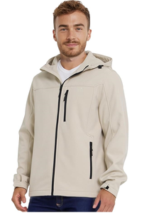 Veste Softshell à Capuche pour Homme Imperméable Doublée en Polaire Veste de Pluie Légère Coupe-Vent Manteau d'Hiver Randonnée en Plein Air - Product Image 3