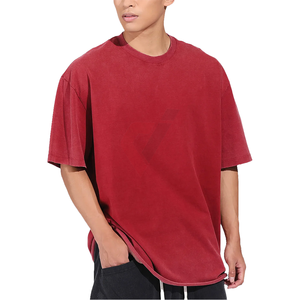 เสื้อยืดคอกลมปักลายขนาดใหญ่พิเศษสำหรับผู้ชาย ผ้าฝ้าย 100% สไตล์วินเทจ ระบายอากาศได้ดี รับผลิตแบบ OEM - Product Image 2